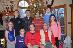 Mr. and Mrs. D with the grandkids, 2013.